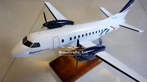 Saab 340 Rex Airlines Aircraft with detailed craftsmanship.